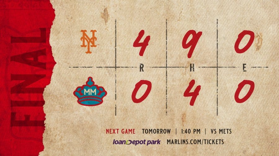 Marlins City Connect loss graphic