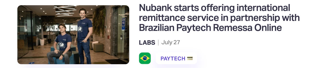 Nubank starts offering international remittance service in partnership with Brazilian Paytech Remessa Online