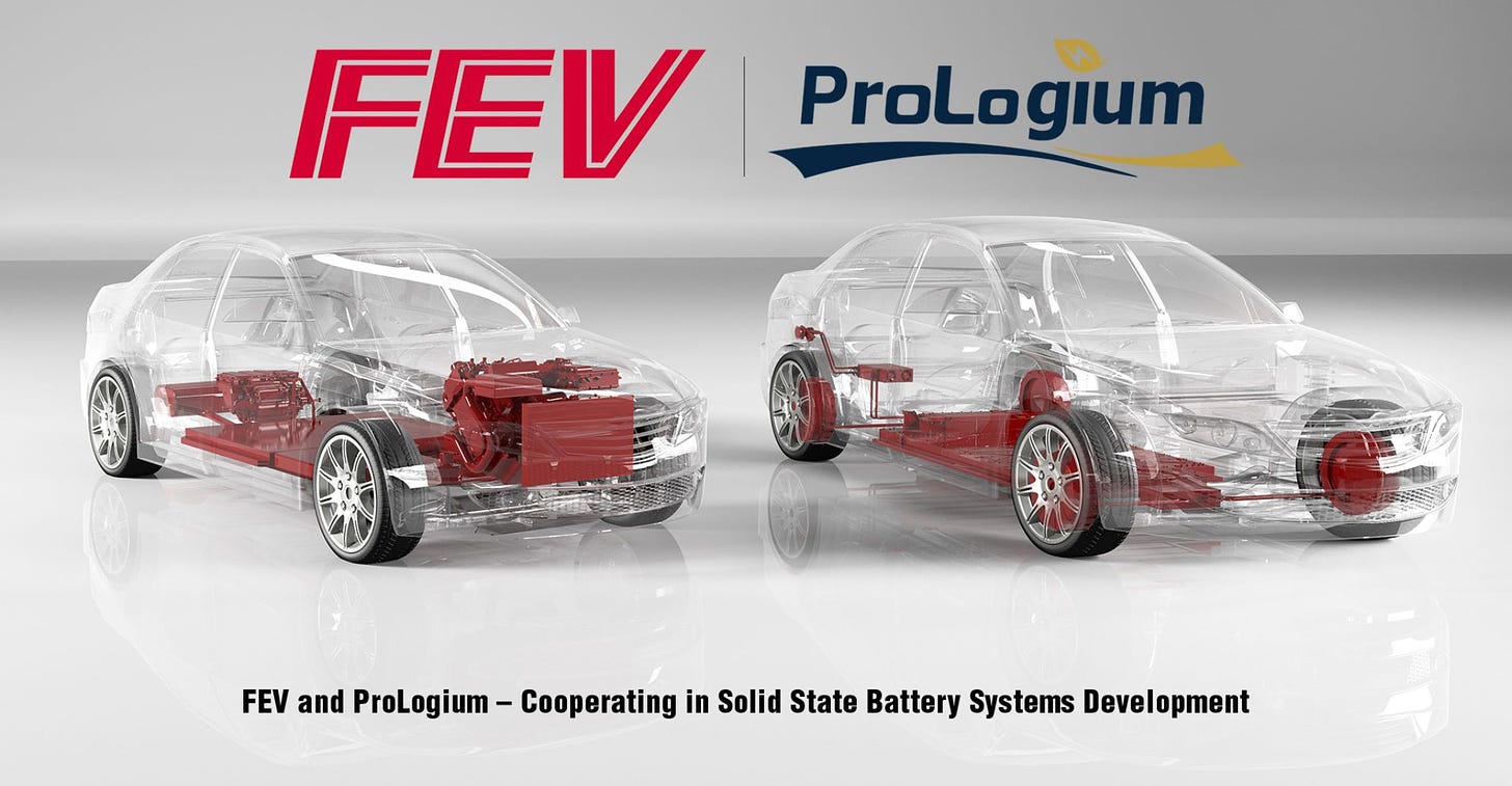 ProLogium Technology and FEV to Develop Solid-State EV Battery System