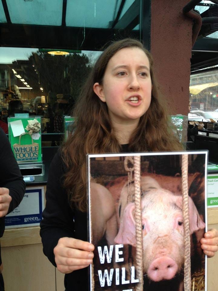    Almira now speaks out for pigs and other animals.    
