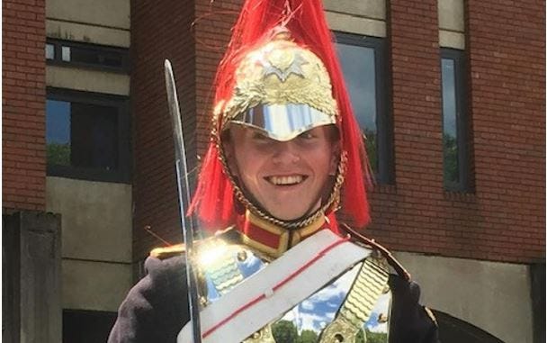 Trooper Jack Burnell-Williams, who died aged 18 on September 28, 2022 (Picture: The Household Cavalry Facebook page).