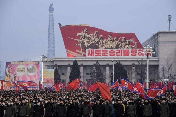 A huge rally has been held in North Korea in support of new schemes on defence and Covid