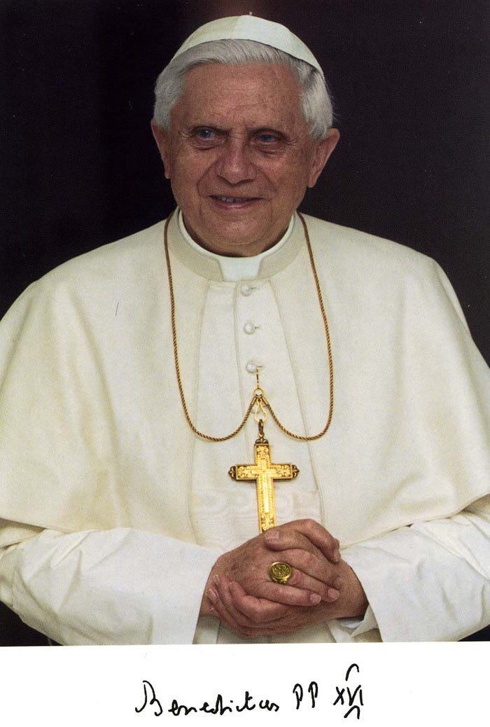 Scan of the photo of His Holiness Pope Benedict XVI.