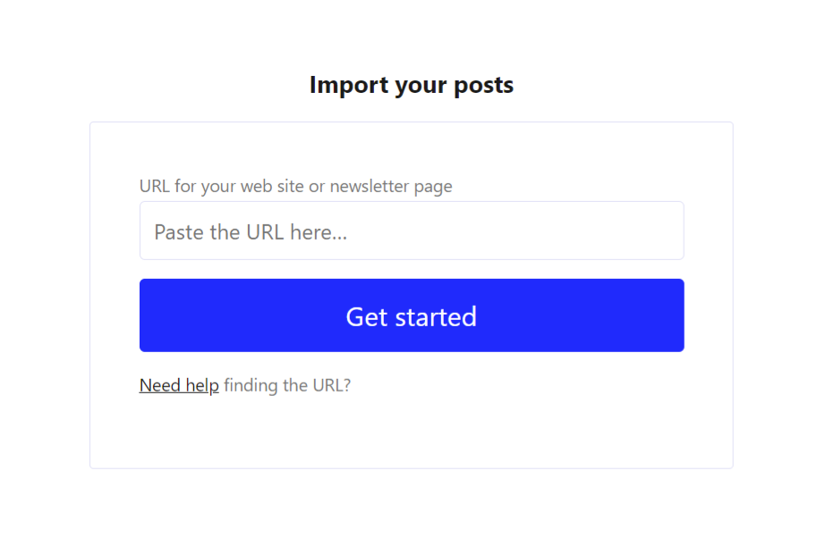Post import on Substack
