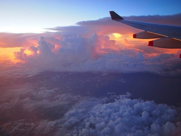 Flying over the Mekong Delta.