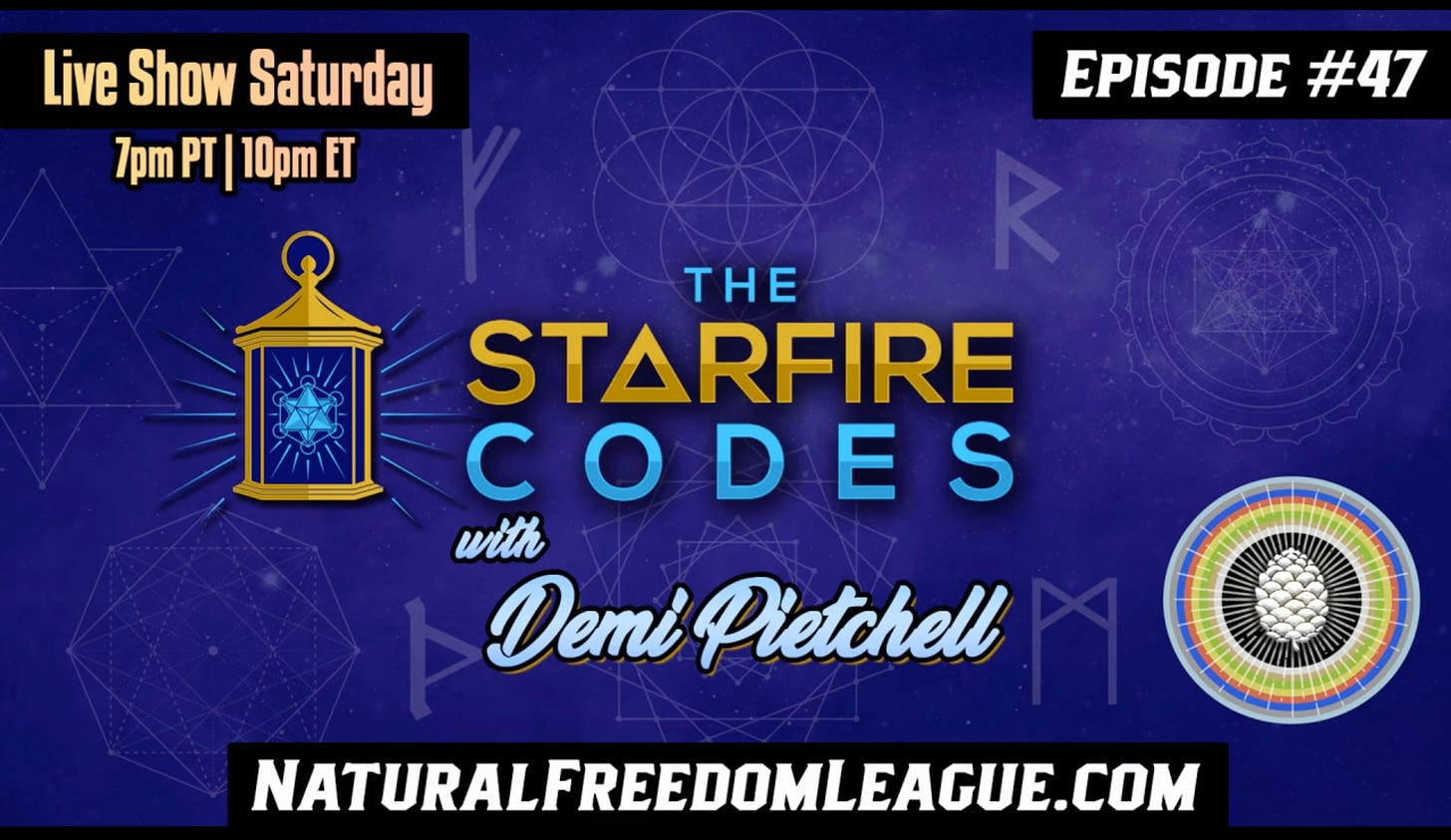 Click to watch The Starfire Codes on Natural Freedom League Podcast