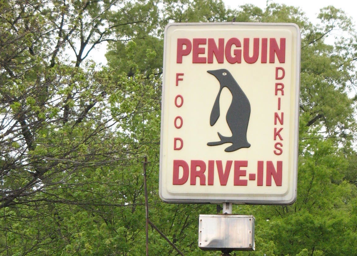 Penguin Drive-In Sign