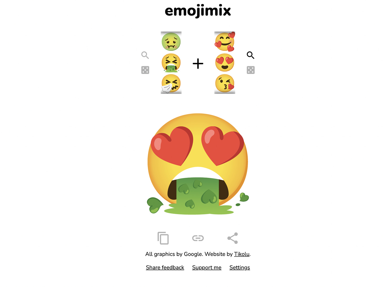 emojimix webiste screenshot