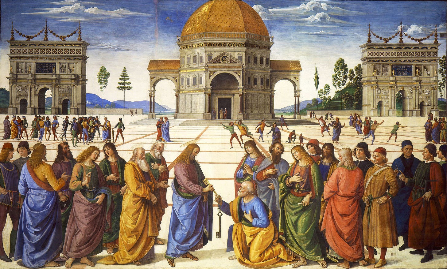 Entrega de las llaves a San Pedro (Perugino).jpg