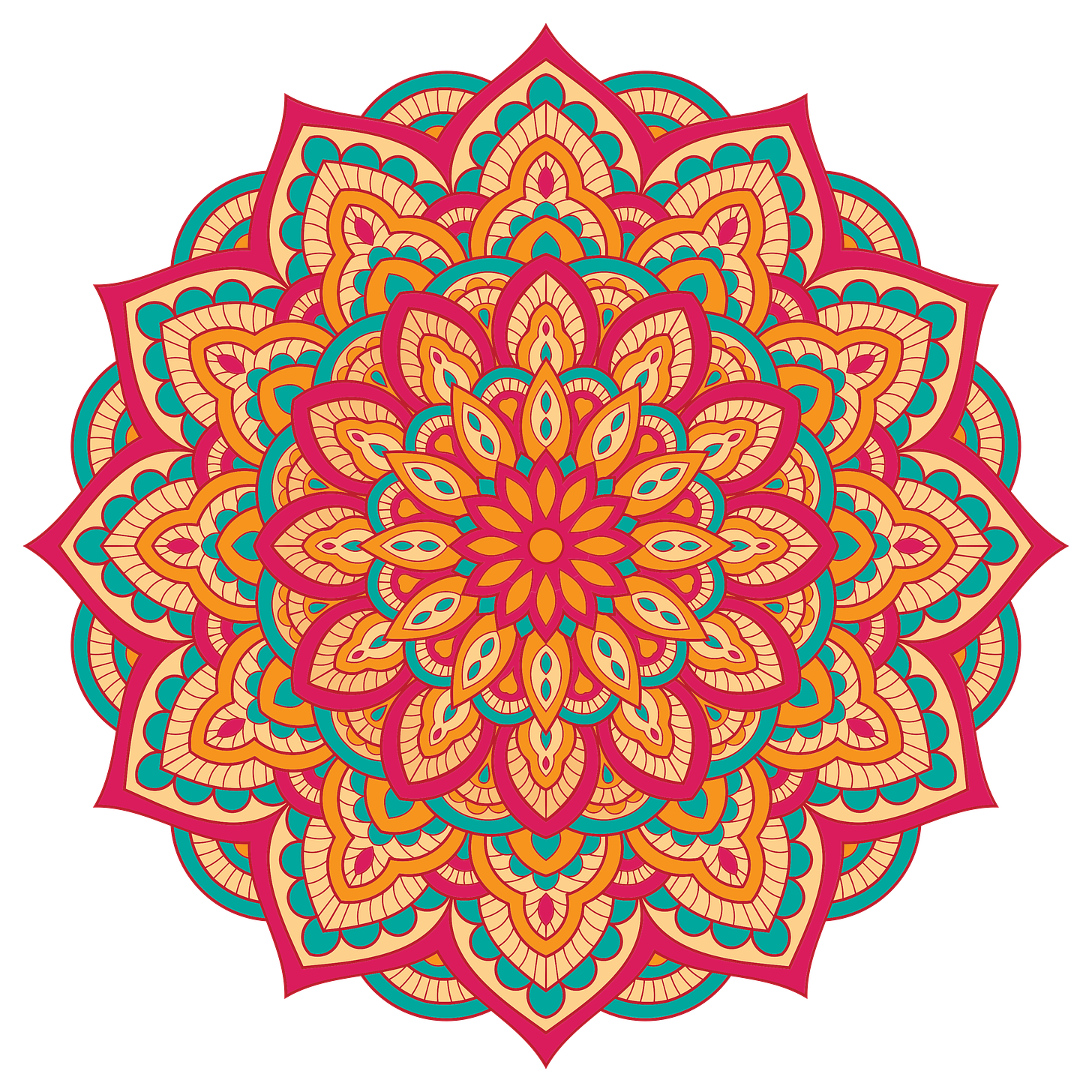 tapis vinyl ethnique Mandalas colorés - TenStickers