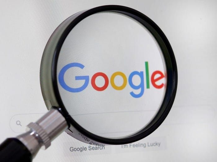 magnifying glass google logo