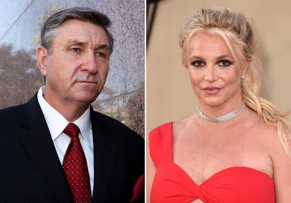 Lawyers for James P. Spears, left, had argued that the conservatorship should be ended altogether, but the judge agreed with Britney Spears’s lawyer’s request that he be suspended.