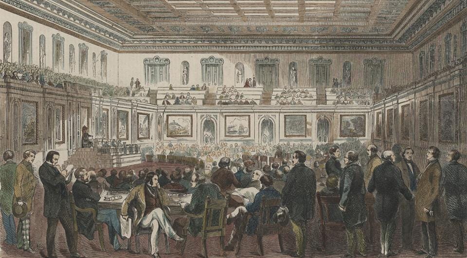 The New Hall of Representatives with the Members in Session, Collection of the U.S. House of Reps