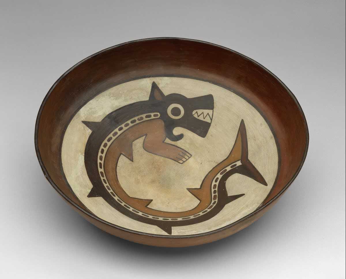 Bowl with a Killer Whale Deity - Nasca — Google Arts &amp;amp; Culture