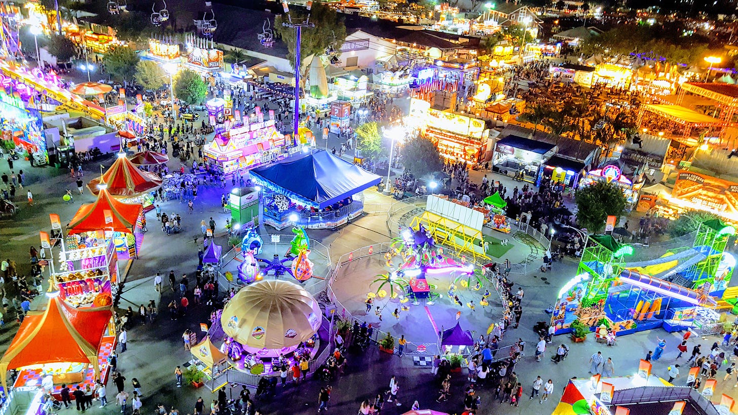 High-angle photography of carnival park