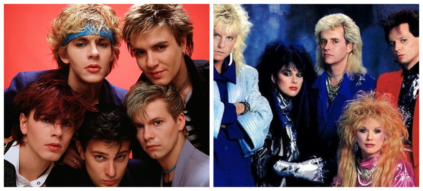 Big hair and a bigger sound — and thirty years later, we’re still listening to Duran Duran and Heart.