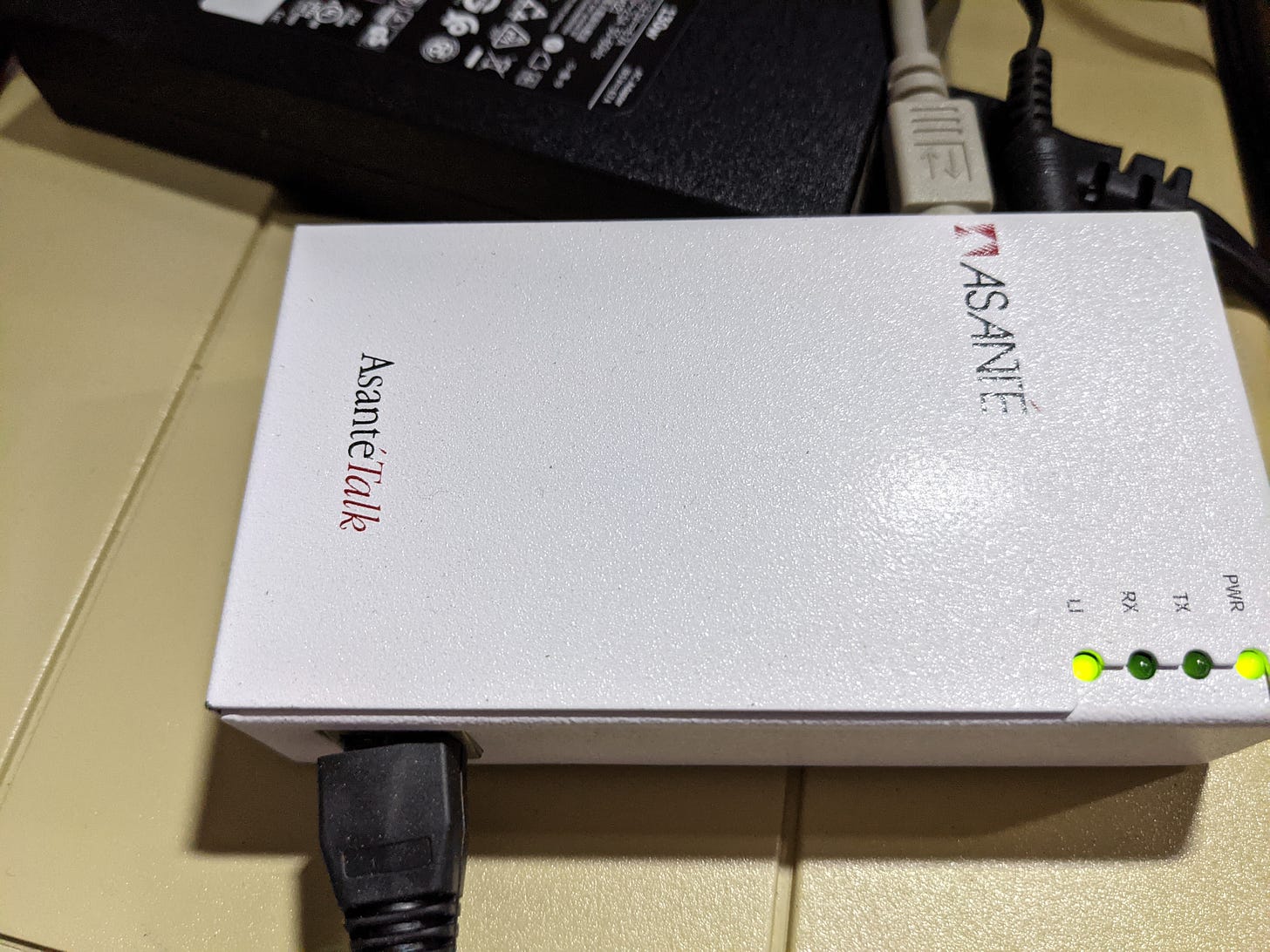 An ethernet adapter. An ethernet adapter.