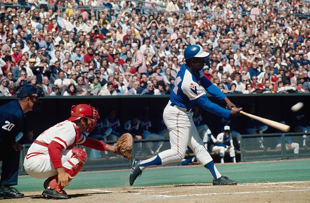 Atlanta Braves legend Hank Aaron hit his 714th home run on April 4, 1974. Aaron tied Babe Ruth for the most home runs in MLB history with that swing.