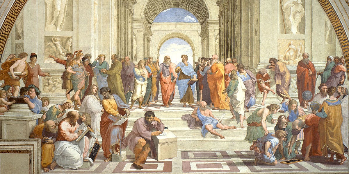 Who&#39;s who in Raphael&#39;s School of Athens?
