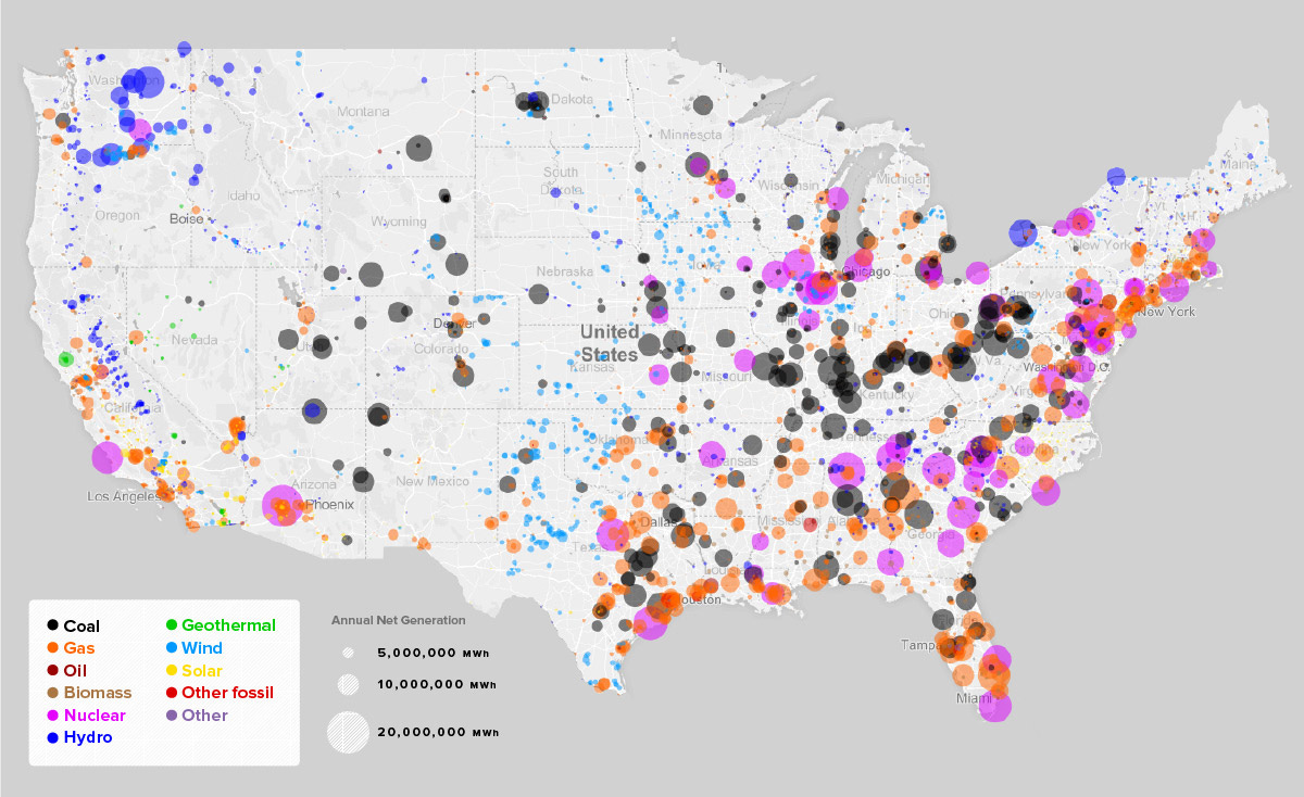 This Map Shows Every Power Plant in the United States