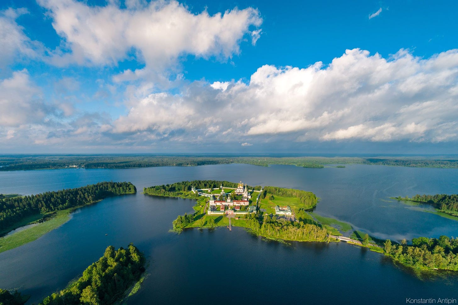 Lake Valdai, Russia - the view from above, photo 1