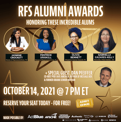 RFS ALUMNI AWARDS | HONORING THESE INCREDIBLE ALUMS + SPECIAL GUESTS | OCTOBER 14, 2021 @ 7PM ET | RESERVE YOUR SEAT TODAY!