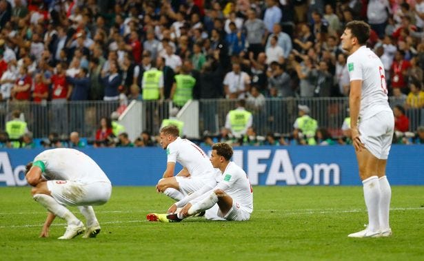 England 1-2 Croatia (AET) REPORT: Three Lions bow out of World Cup 2018 in  extra-time of semi-finals - Mirror Online
