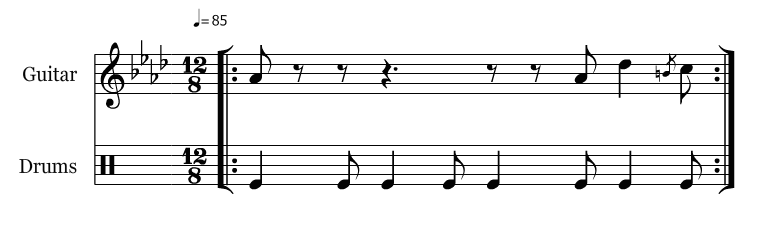 Mannish Boy compound simple - notation