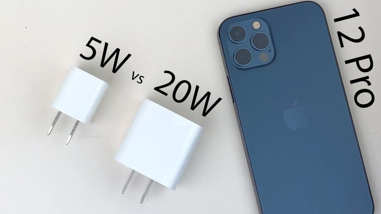iPhone 12 Pro Charge Test: 5W vs 20W (Apple) - YouTube