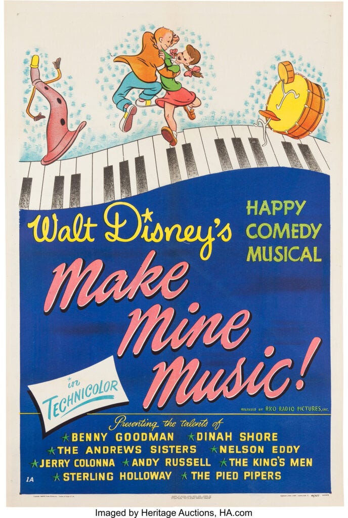 Original theatrical release poster for Make Mine Music