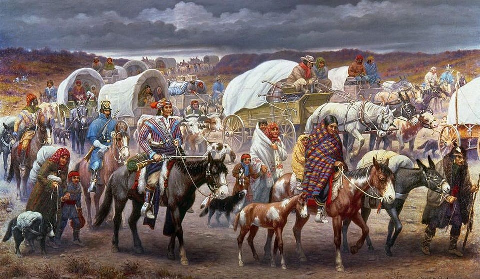 The Trail of Tears by Robert Lindneux (1942); Public Domain