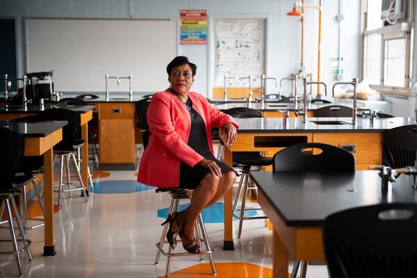 Becky Pringle, the president of the National Education Association,  has been influential on the Biden administration. “I can listen to her speak about equity,” Education Secretary Miguel Cardona said, “and walk away smarter.”