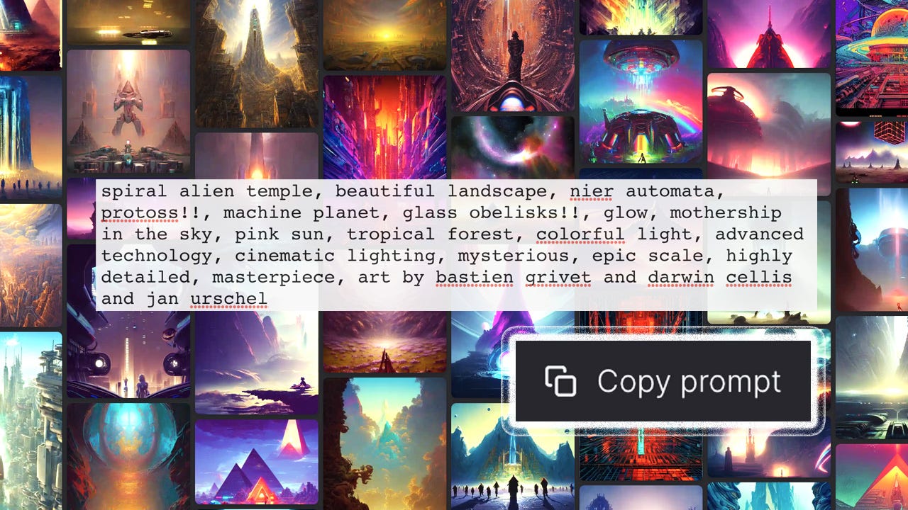 Top AI Art Prompts for Text-to-Image Online prompt generator for TOP AI art. Are you currently interested in mastering DALLE 2, Midjourney, or Stable Diffusion? You may express your ideas with the aid of the user-friendly prompt tool. Free and ready to use. Start by clicking the following link: Make stunning artwork with the help of AI! In the AI Art Generator App, provide a prompt, choose an art form, and watch WOMBO Dream transform your concept into an AI-powered artwork. Fast, free, and simple. You can produce art with text-to-image AI using nothing more than a text prompt.