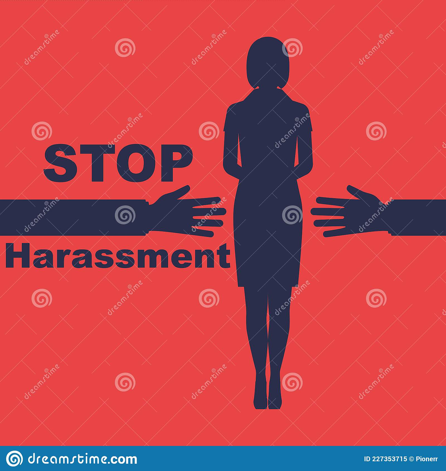 Stop Harassment. Woman. Sexual Harassment. Stock Vector - Illustration of  attack, aggression: 227353715