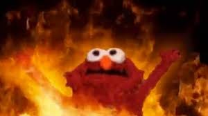 Image result for elmo on fire