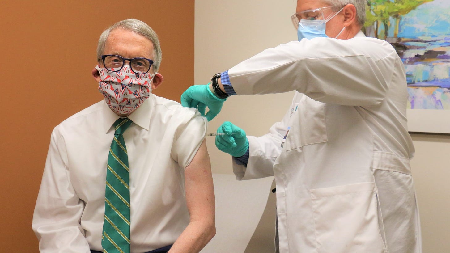 Gov. Mike DeWine, First Lady Fran DeWine receive second dose of COVID-19  vaccine | 10tv.com