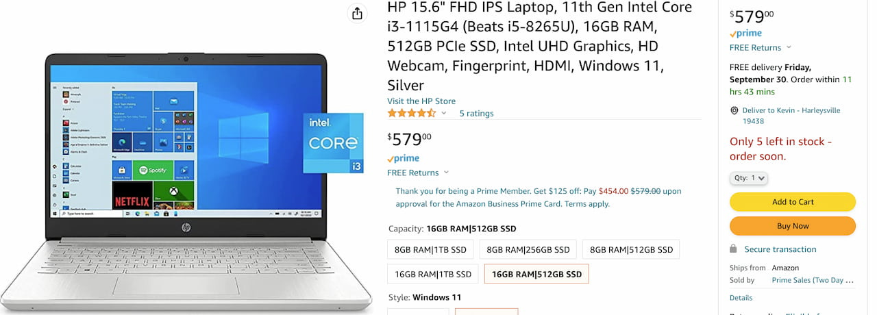 Mid-range Windows laptop