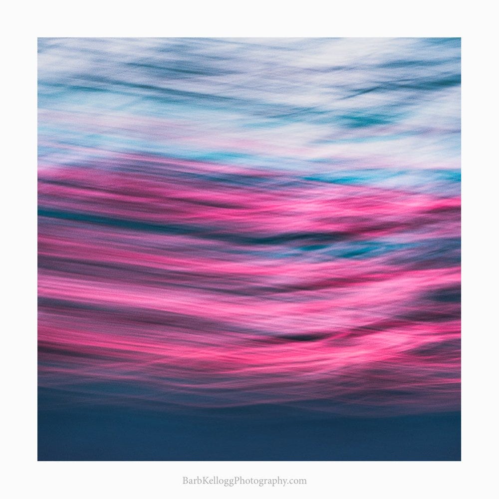 abstract photograph of a sunset