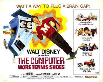 Quad poster for The Computer Wore Tennis Shoes