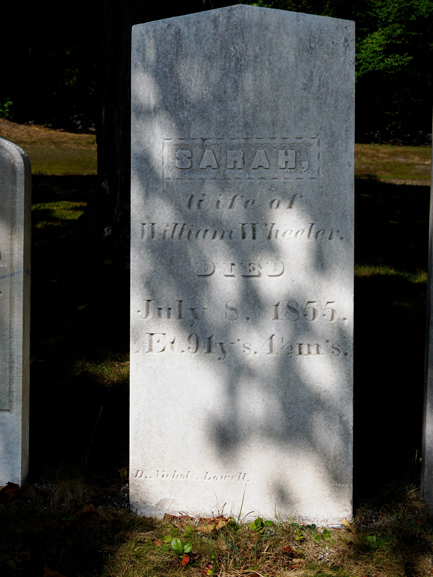 Sarah Wheeler gravestone