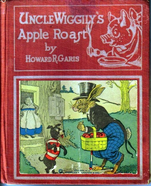 Front cover of Uncle Wiggly's Apple Roast  (1919, words by Howard Garis, art by Lang Campbell)  Public Domain