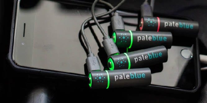 Review of the Pale Blue Lithium Polymer USB Rechargeable Smart Batteries -  Nerd Techy
