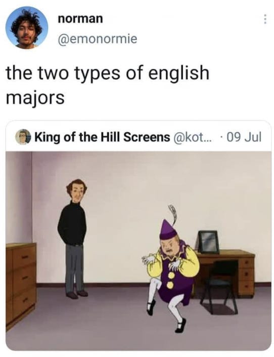 The two types of English majors