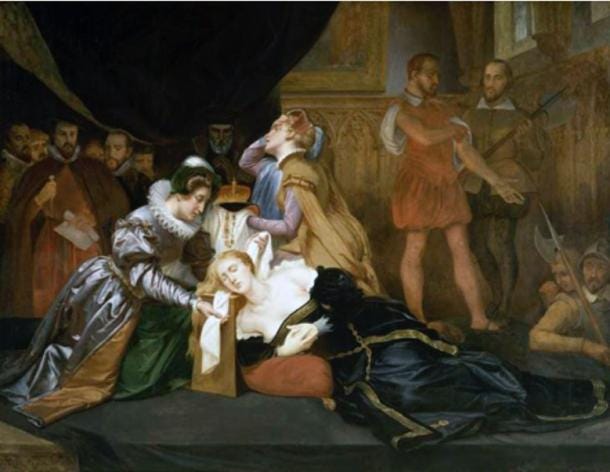 The execution of Mary, Queen of Scots.