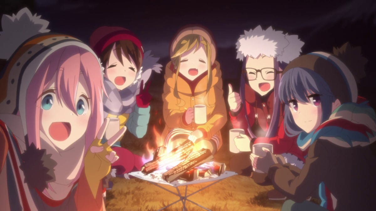 Laid Back Camp or Camp Yuru slice-of-life anime