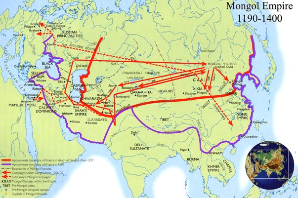 Map - Mongol Empire 1190-1400