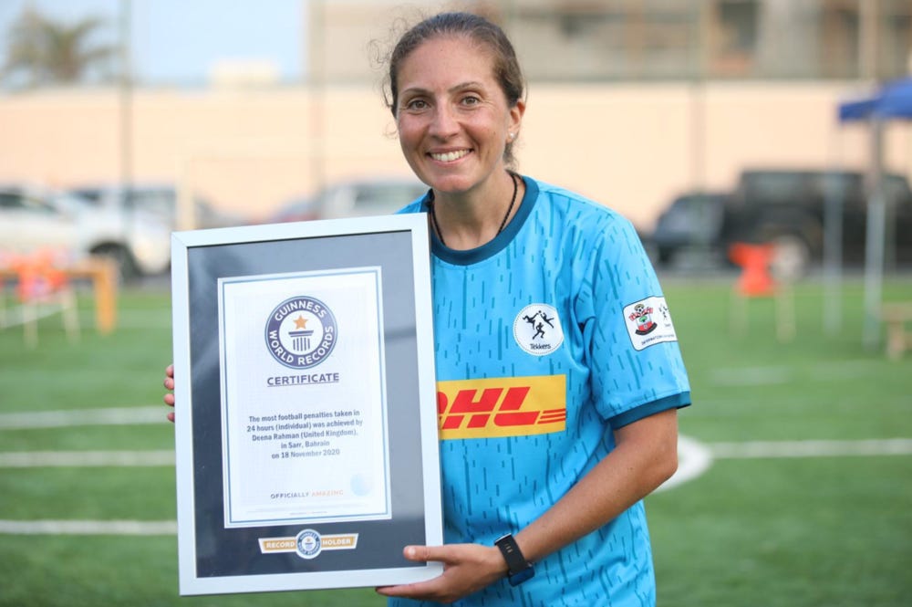 Deena Rahman with her Guinness World Records certificate