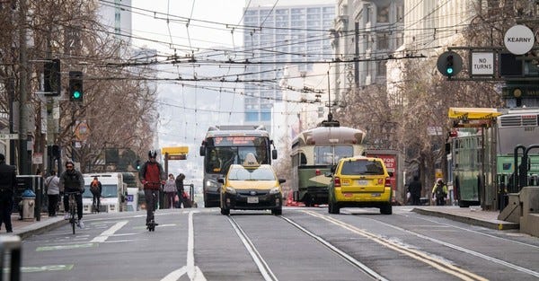 Early results from car-free Market Street. 