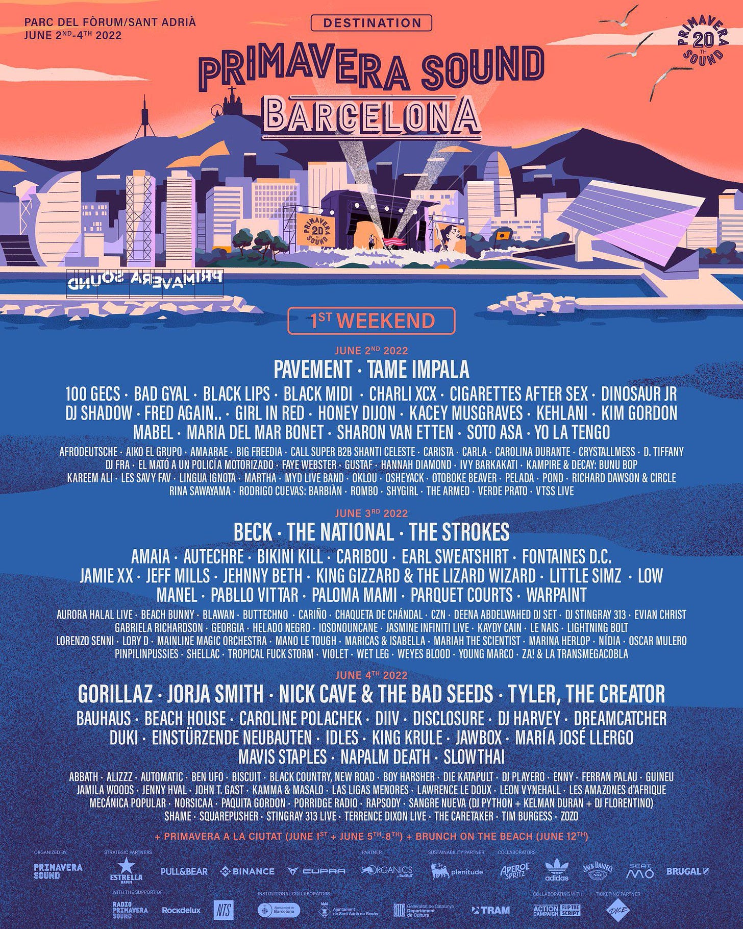 Primavera Sound 2022 Barcelona Release Updated Lineup : r/indieheads