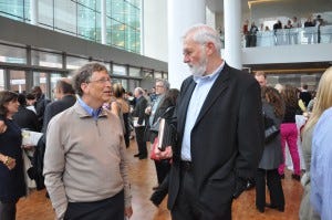 Two Bills meet at the opening of the new Gates Foundation campus in Seattle